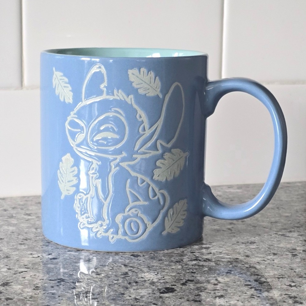 Silver Buffalo Disney Lilo & Stitch "Cute But Cheeky" Wax-Resist Ceramic‎ Mug.